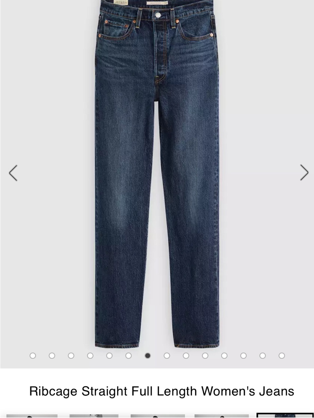Levi's Dark Indigo Straight Leg Jeans - Picture 4 of 6